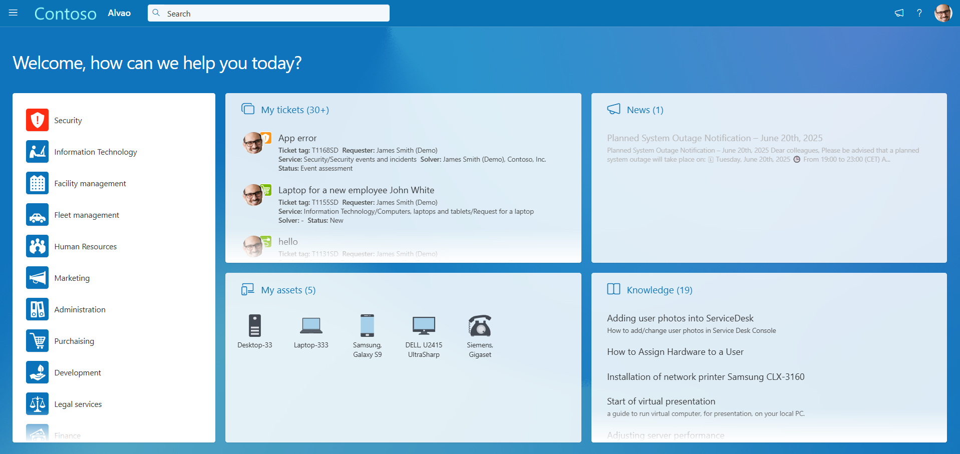 New Home page